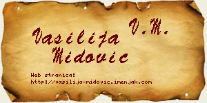 Vasilija Midović vizit kartica
